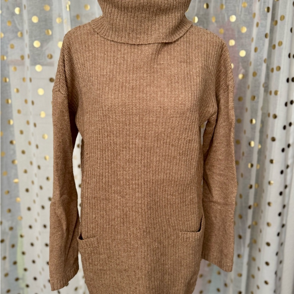 Cozy Brown Turtleneck Sweater